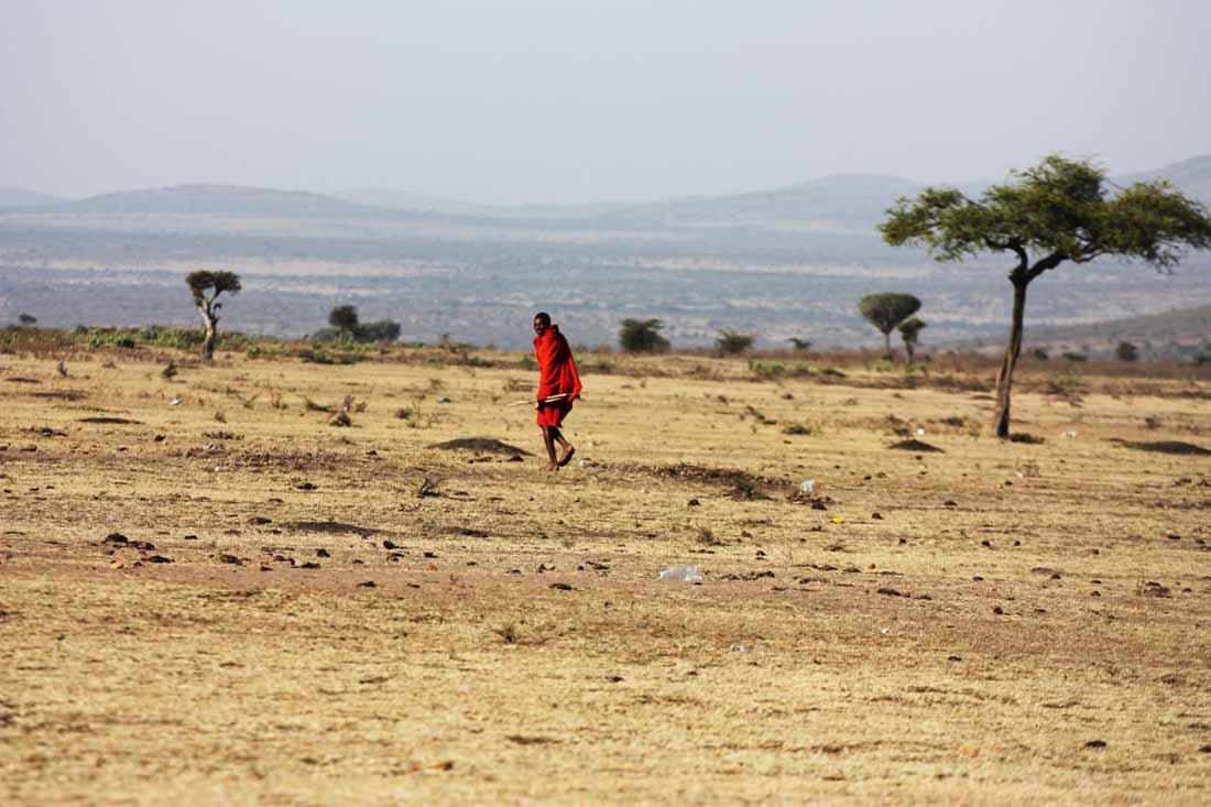 A Masai Warrior near Masai Mara National Park